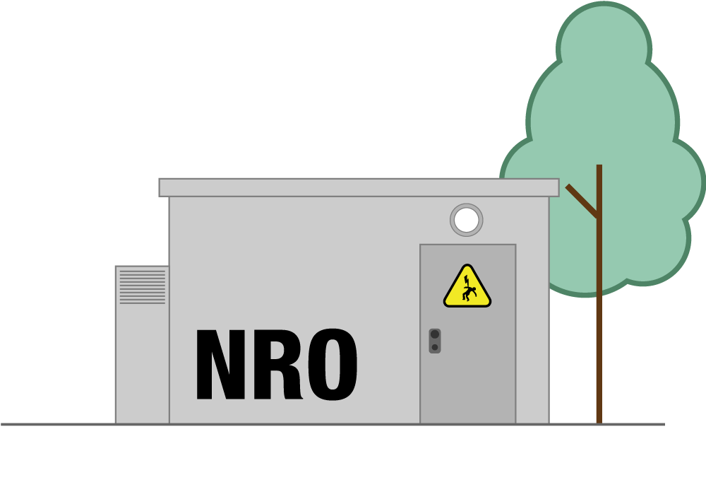 Illustration d'un Noeud de Raccordement Optique (NRO), point de départ de la boucle locale du réseau fibre optique