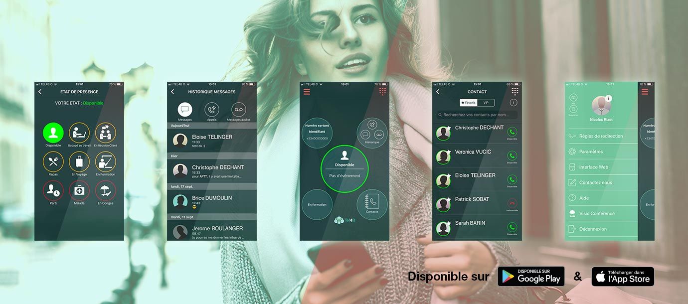 L'application Tel4B est disponible sur Google Play et l'App Store d'Apple