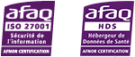AVM Up est certifié ISO2701 et HDS (Hébergeur de Données de Santé)