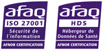 AVM Up est certifié ISO2701 et HDS (Hébergeur de Données de Santé)