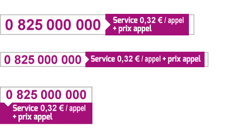 Modèles de cartouches verts numéros SVA à tarification gratuite